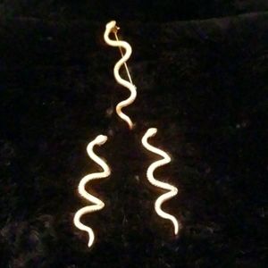 Snake Earrings with Matching Pin